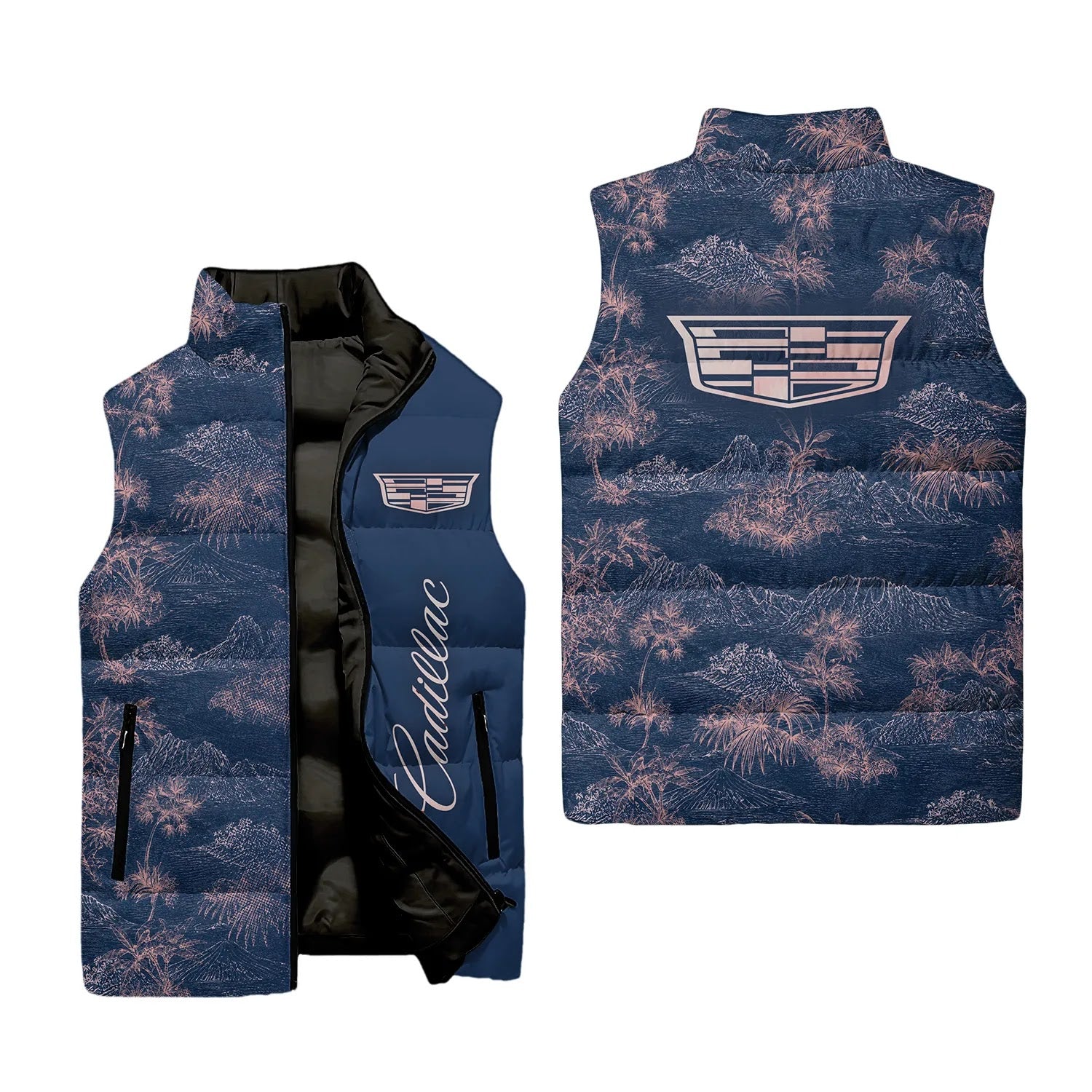 Cadillac Sleeveless Puffer Jacket SHW007