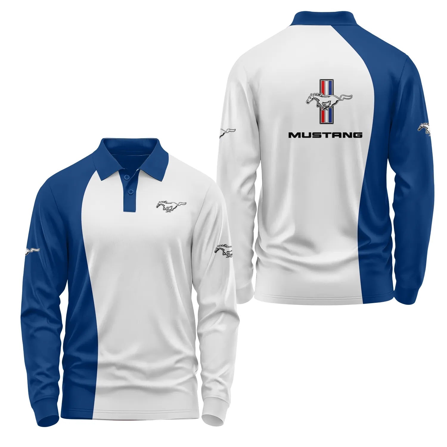 Ford Mustang Long Sleeve Polo SC055