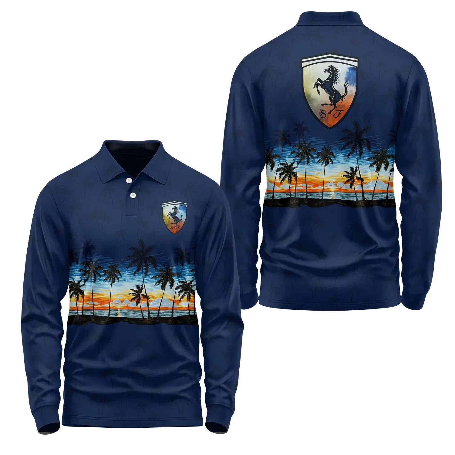Ferrari Long Sleeve Polo SHW017