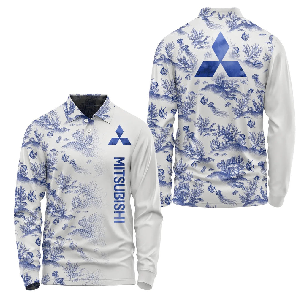 Mitsubishi Long Sleeve Polo SHW009