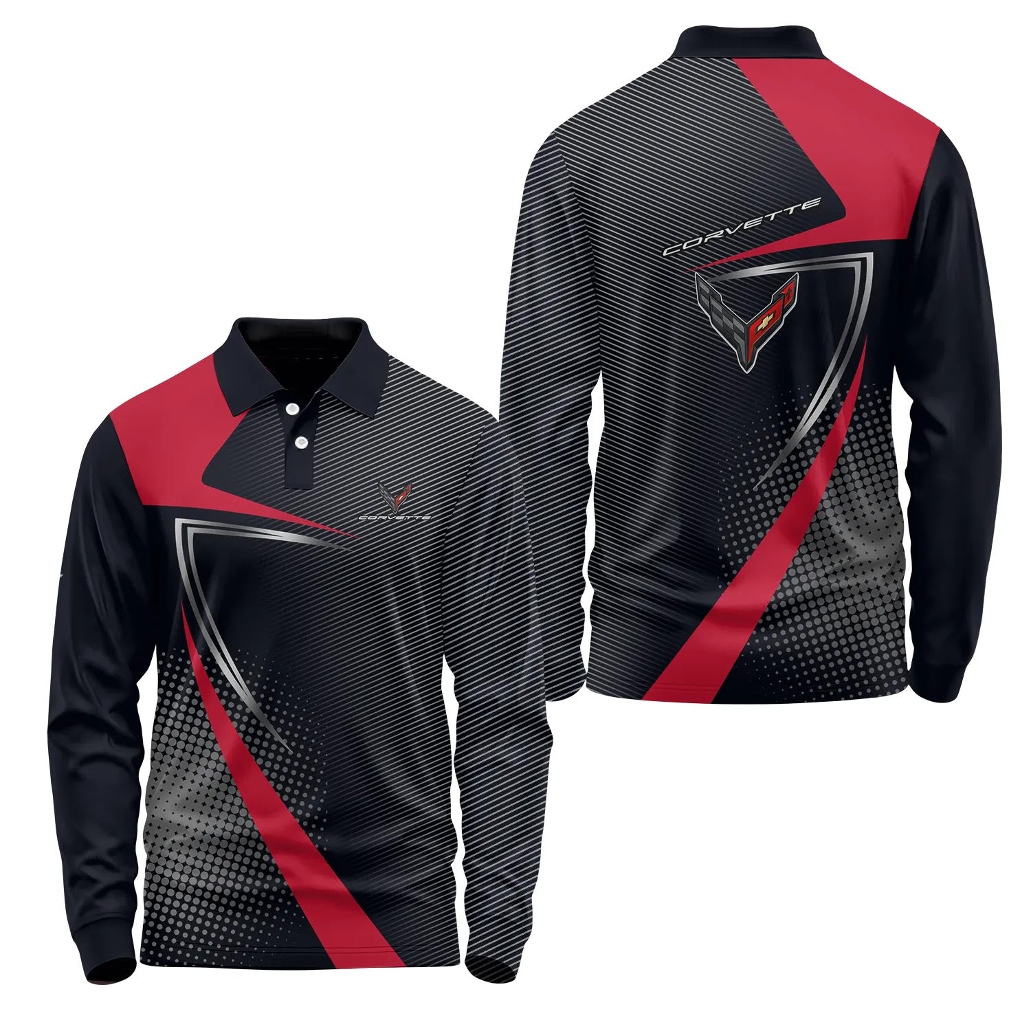 Corvette Long Sleeve Polo SC059
