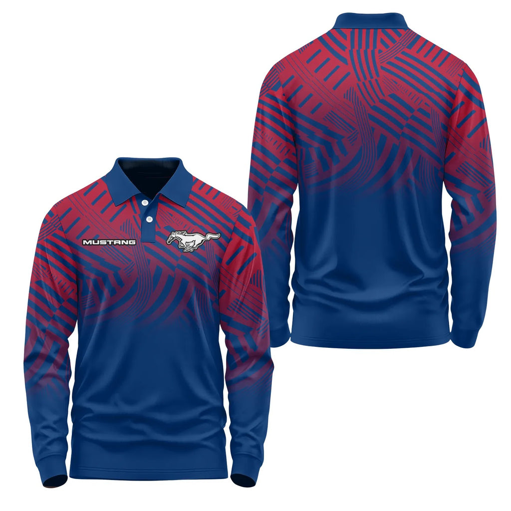 Ford Mustang Long Sleeve Polo SC121
