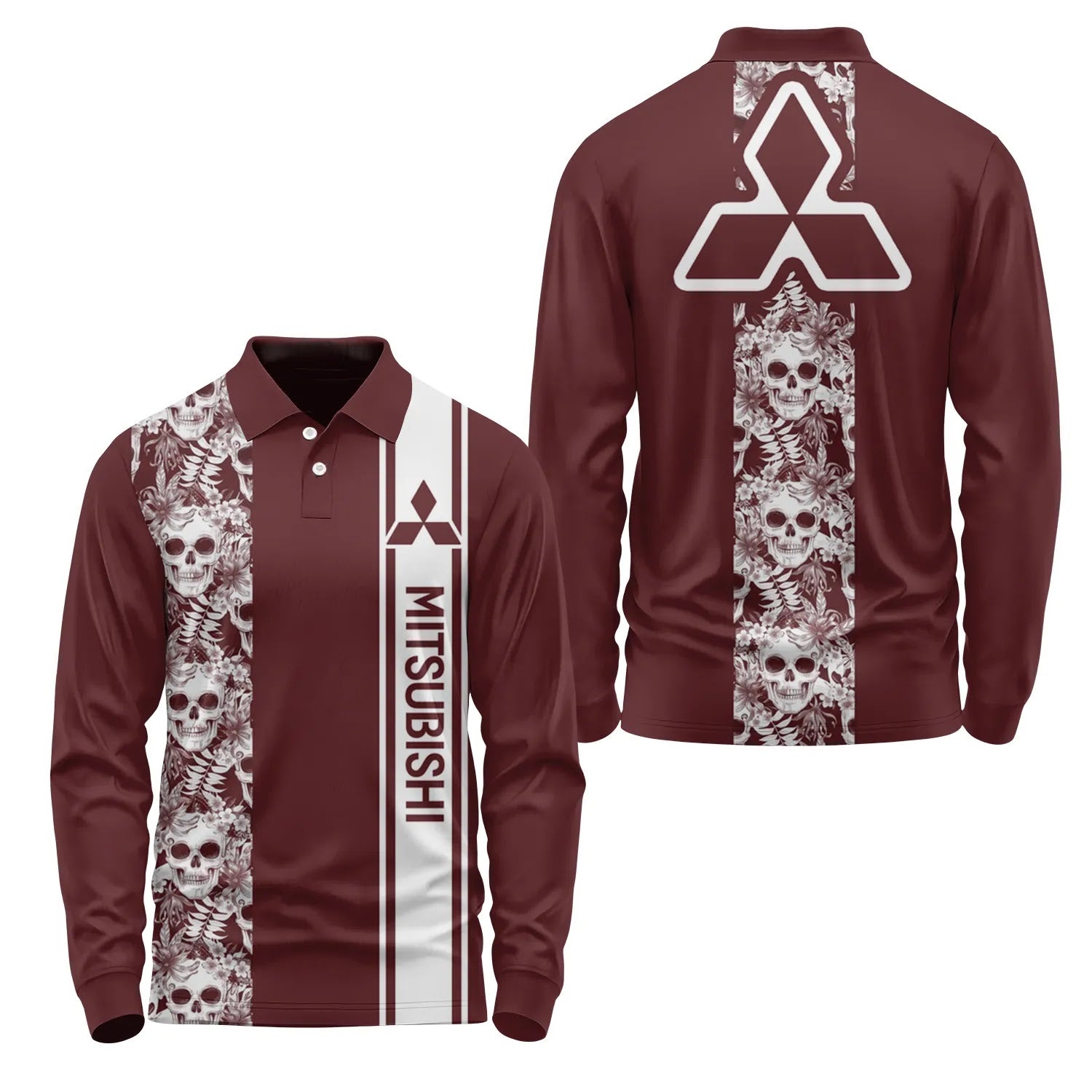 Mitsubishi Long Sleeve Polo SHW042