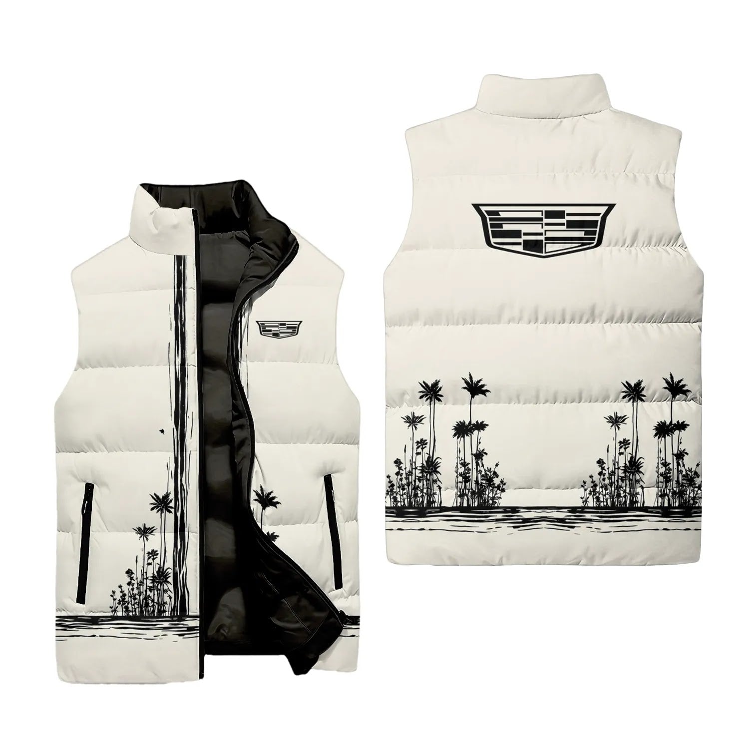 Cadillac Sleeveless Puffer Jacket SHW043