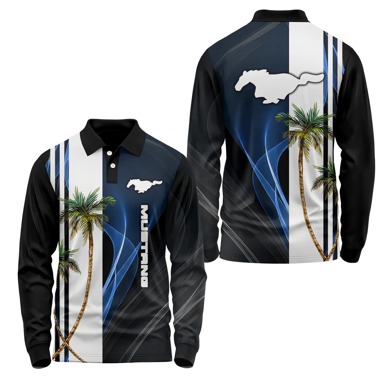 Ford Mustang Long Sleeve Polo SHW036