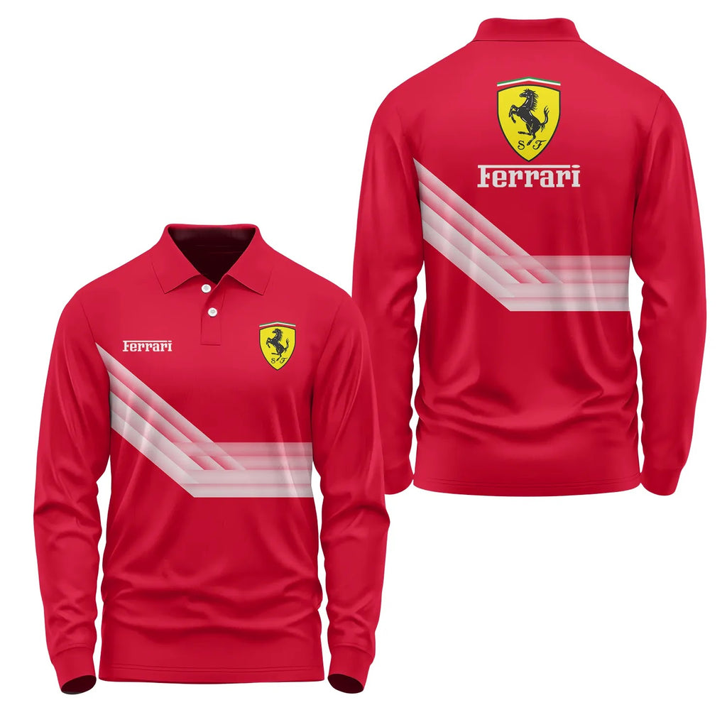 Ferrari Long Sleeve Polo SC106