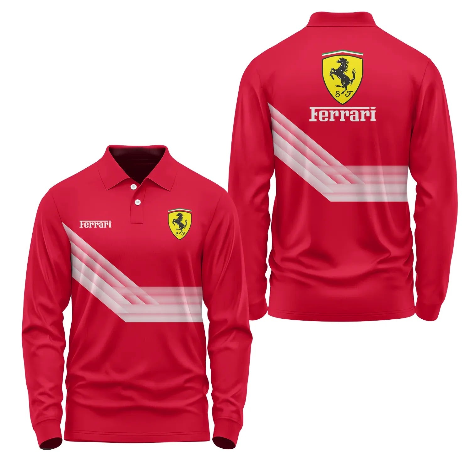 Ferrari Long Sleeve Polo SC106