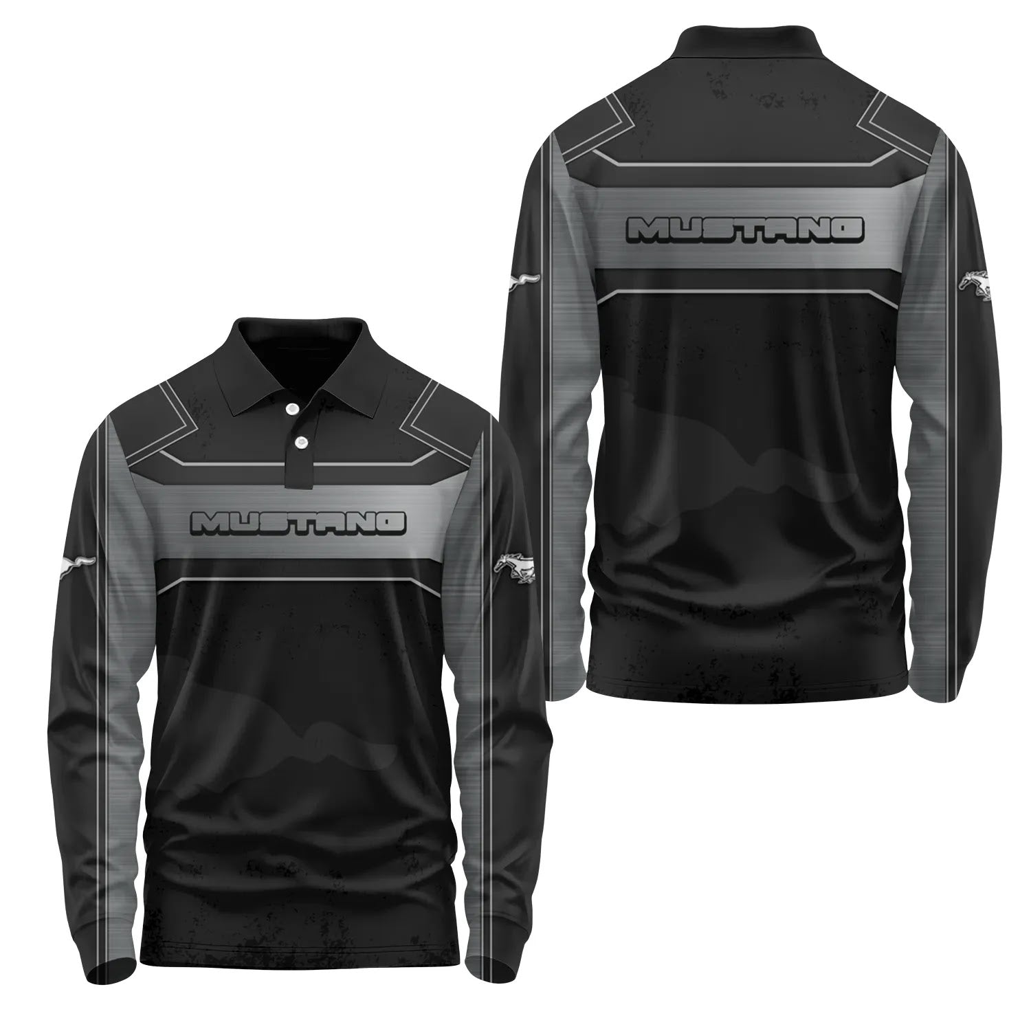 Ford Mustang Long Sleeve Polo SC085