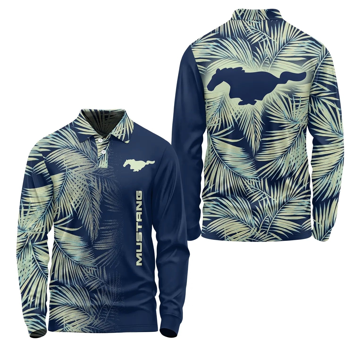Ford Mustang Long Sleeve Polo SHW003