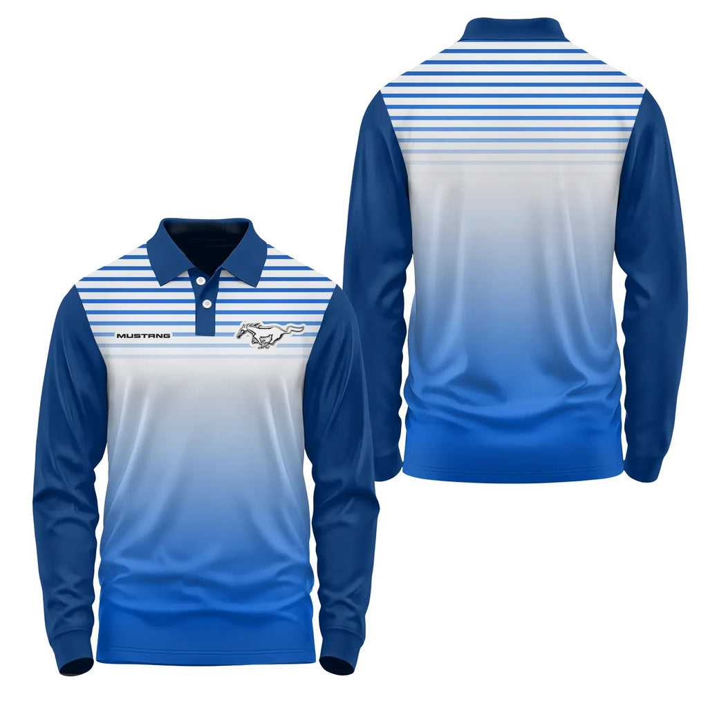 Ford Mustang Long Sleeve Polo SC107