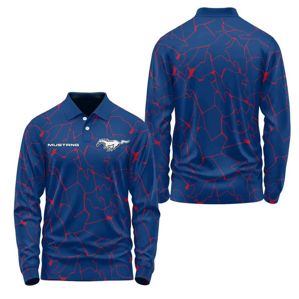 Ford Mustang Long Sleeve Polo SC103