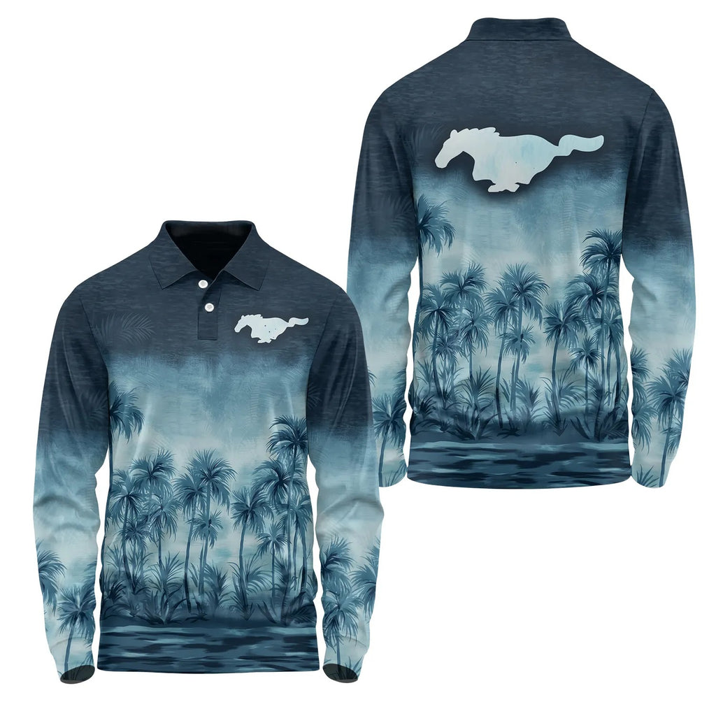 Ford Mustang Long Sleeve Polo SHW021