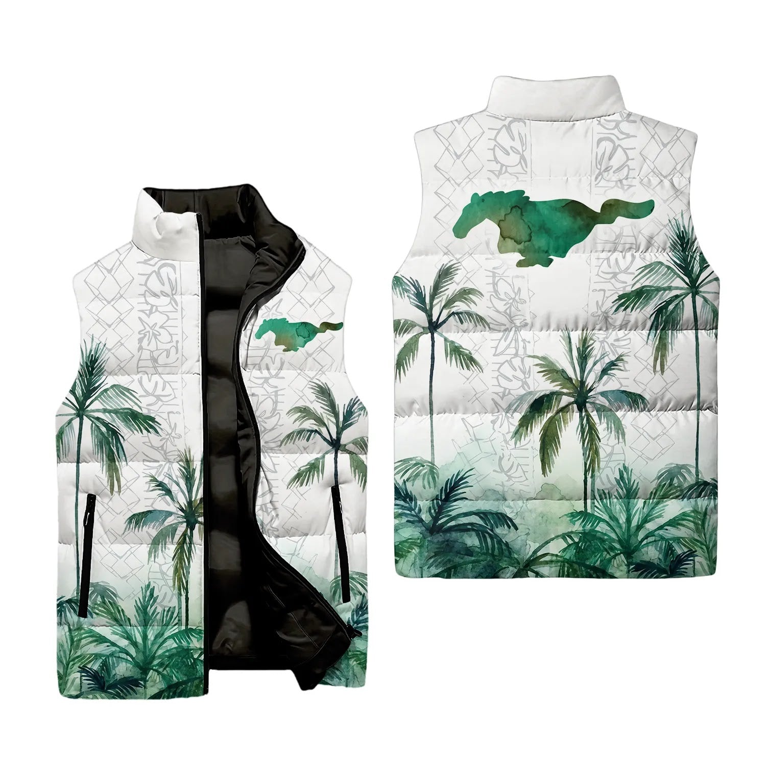 Ford Mustang Sleeveless Puffer Jacket SHW015
