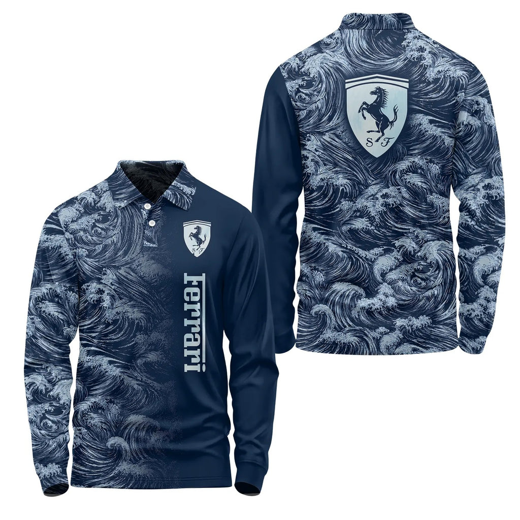 Ferrari Long Sleeve Polo SHW010