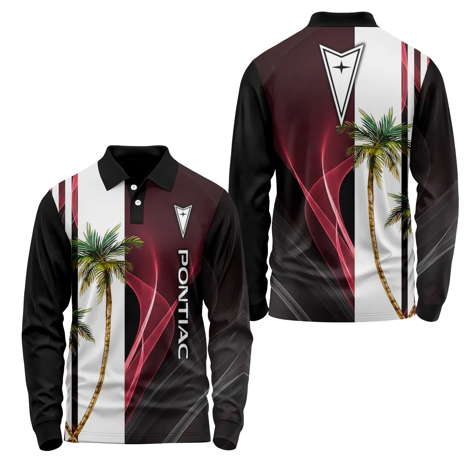 Pontiac Long Sleeve Polo SHW036