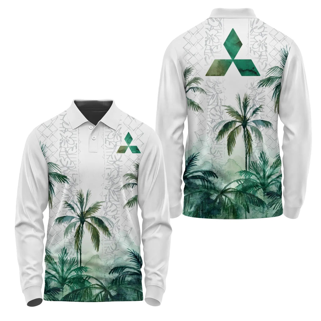 Mitsubishi Long Sleeve Polo SHW015