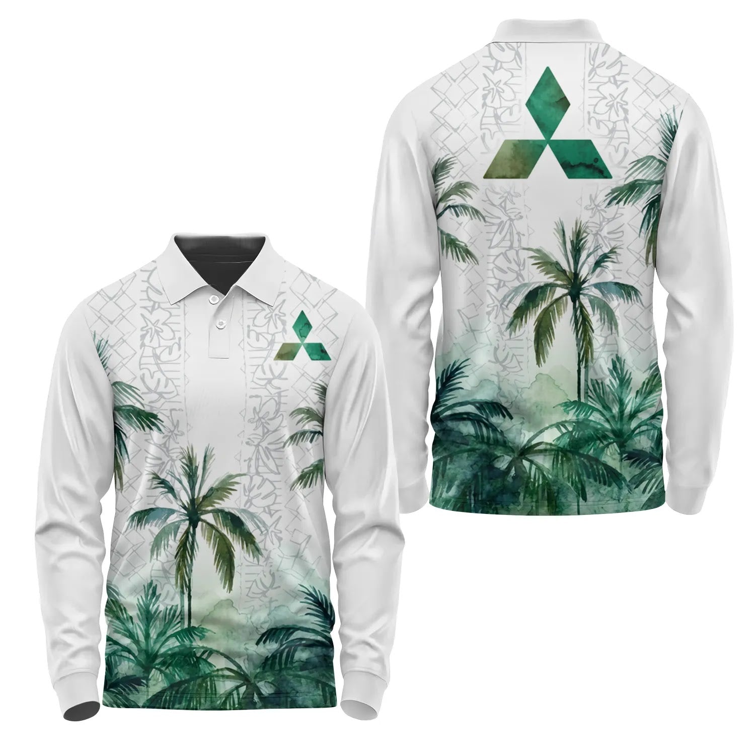 Mitsubishi Long Sleeve Polo SHW015