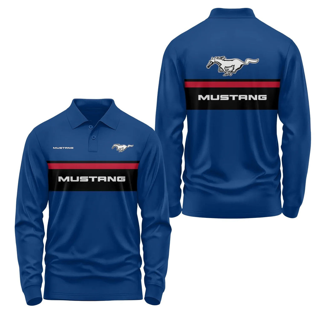 Ford Mustang Long Sleeve Polo SC051