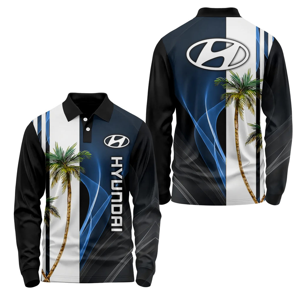 Hyundai Long Sleeve Polo SHW036