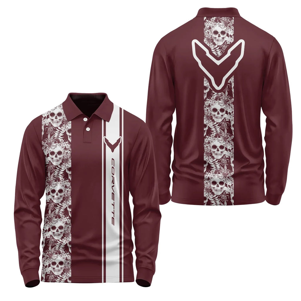 Corvette Long Sleeve Polo SHW042