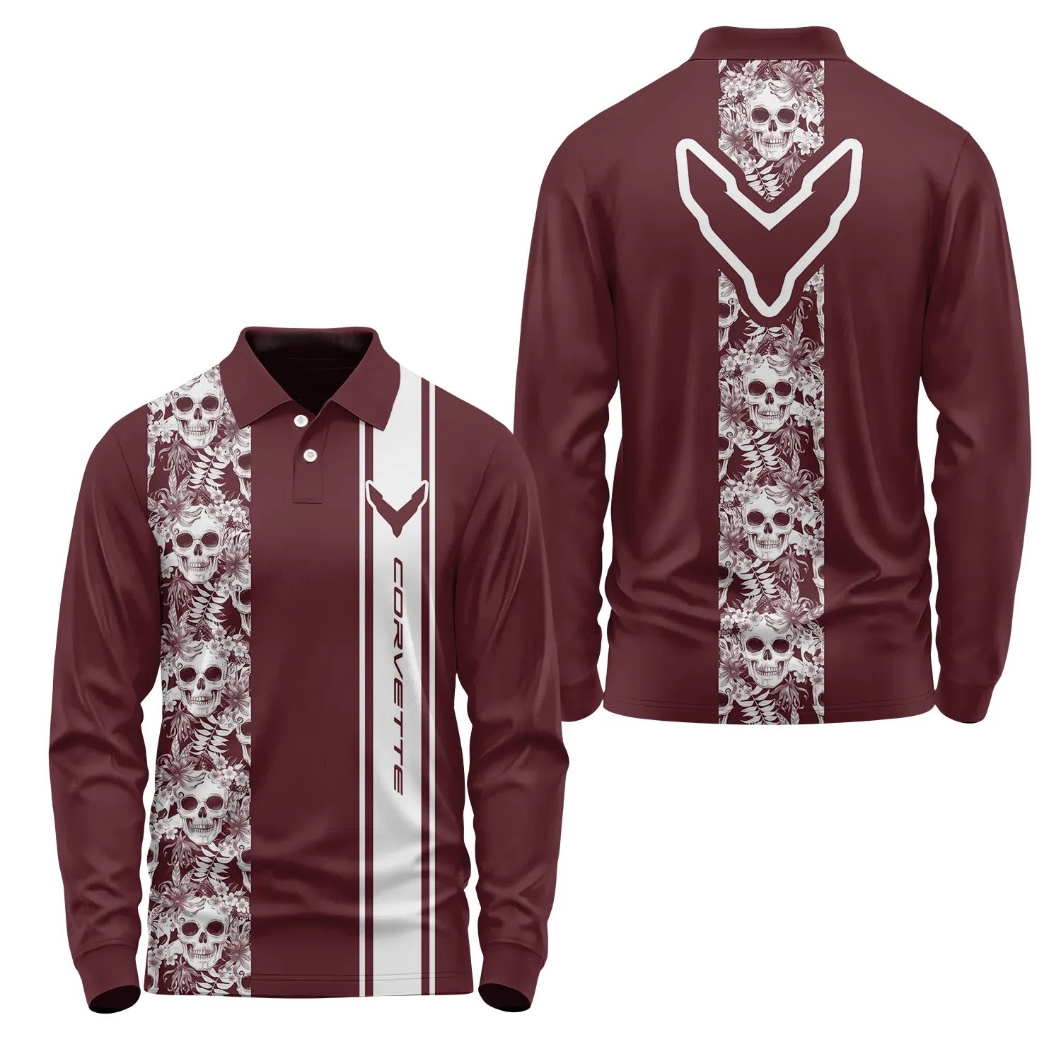 Corvette Long Sleeve Polo SHW042