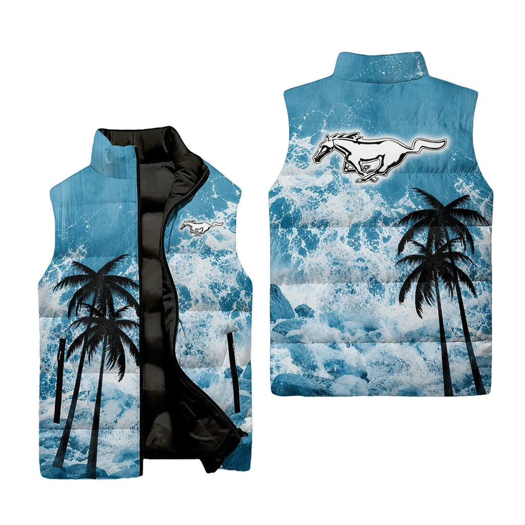 Ford Mustang Sleeveless Puffer Jacket SHW052