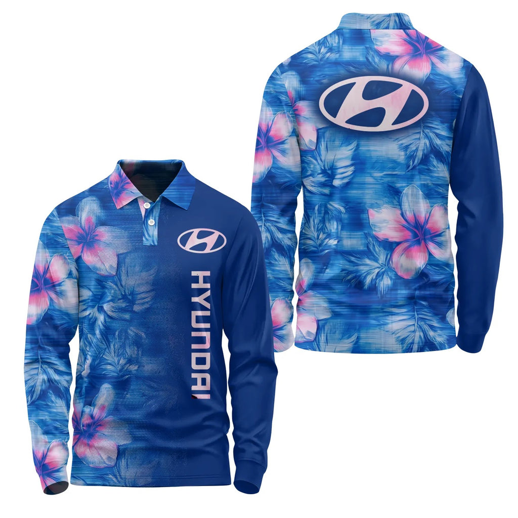 Hyundai Long Sleeve Polo SHW057