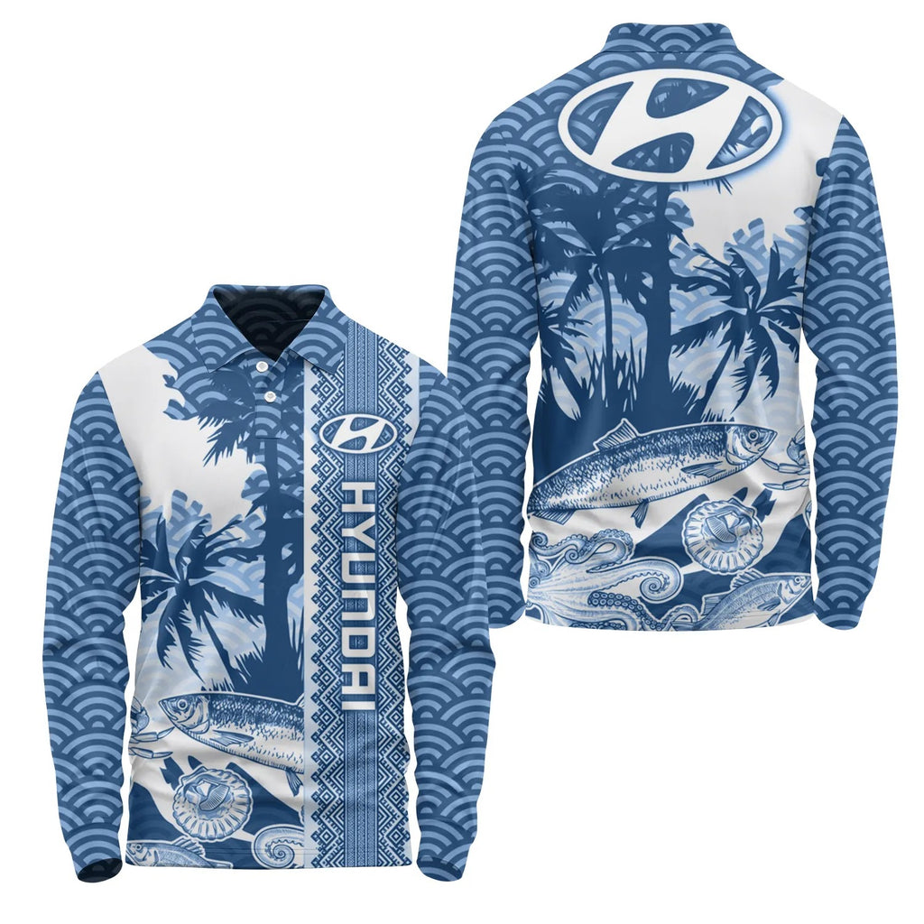 Hyundai Long Sleeve Polo SHW038