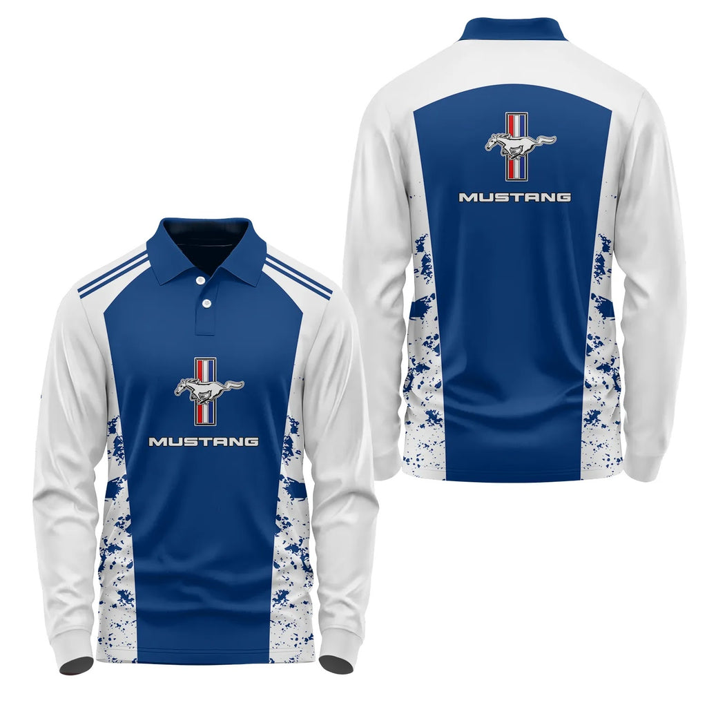 Ford Mustang Long Sleeve Polo SC089