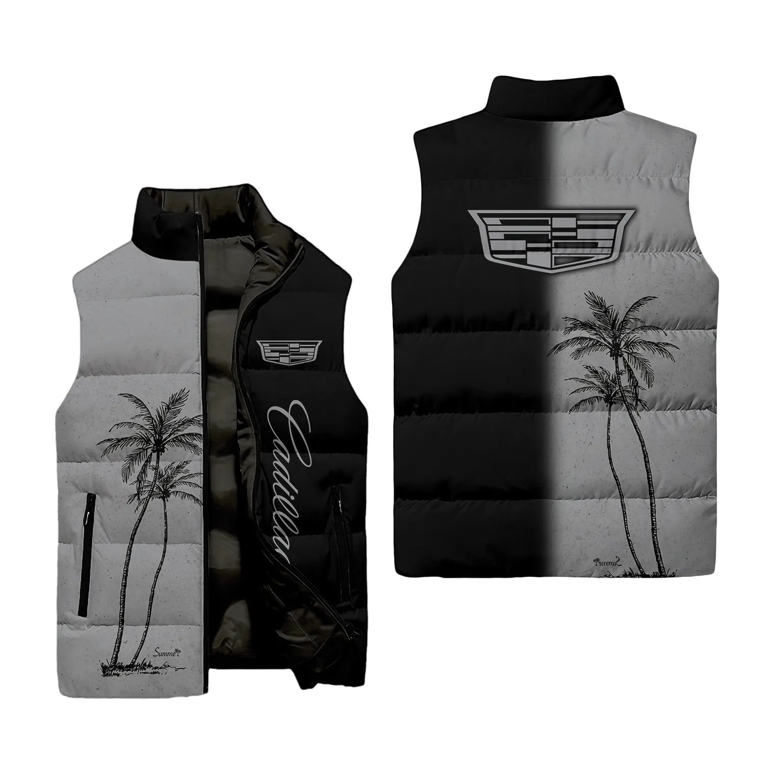Cadillac Sleeveless Puffer Jacket SHW037