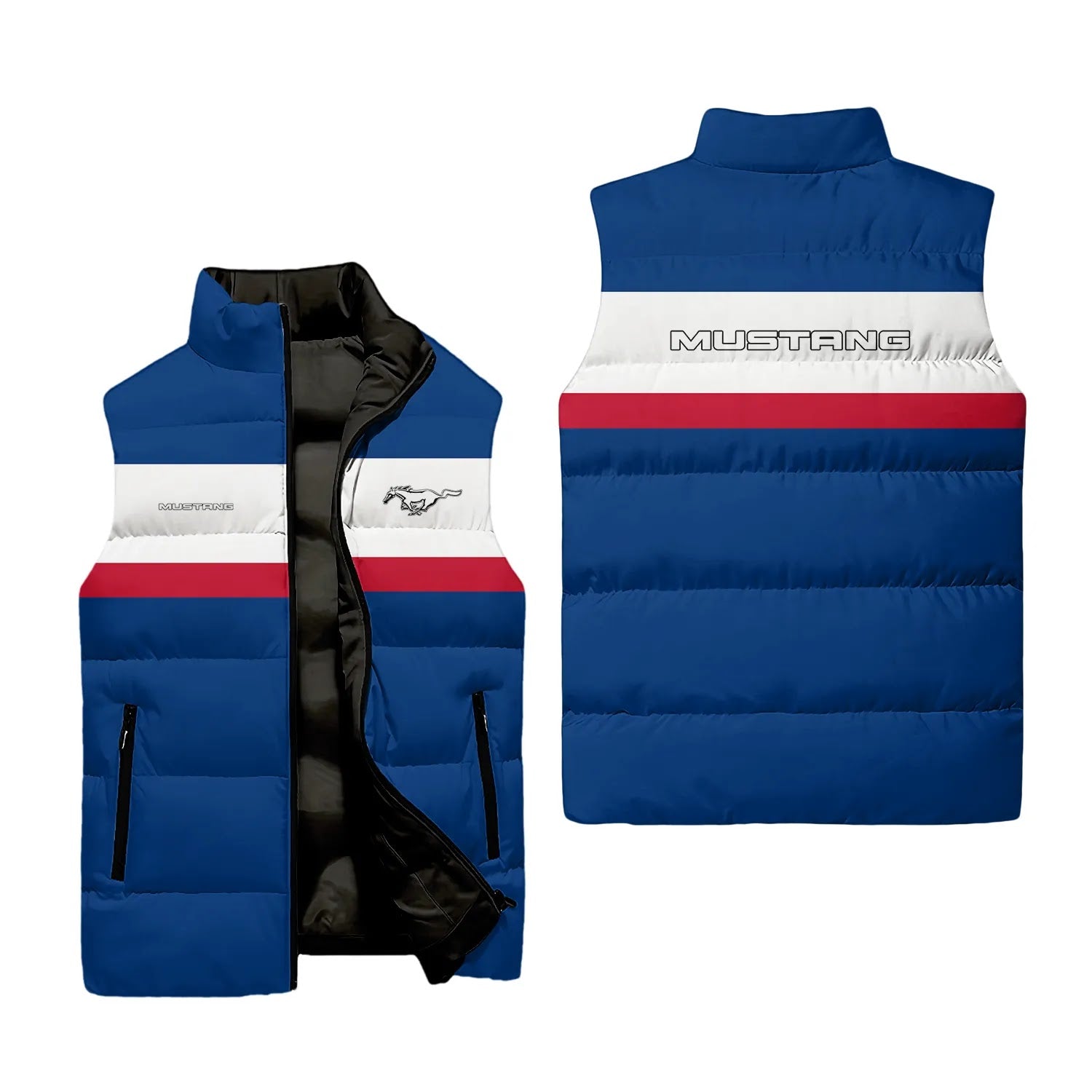 Ford Mustang Sleeveless Puffer Jacket SC046