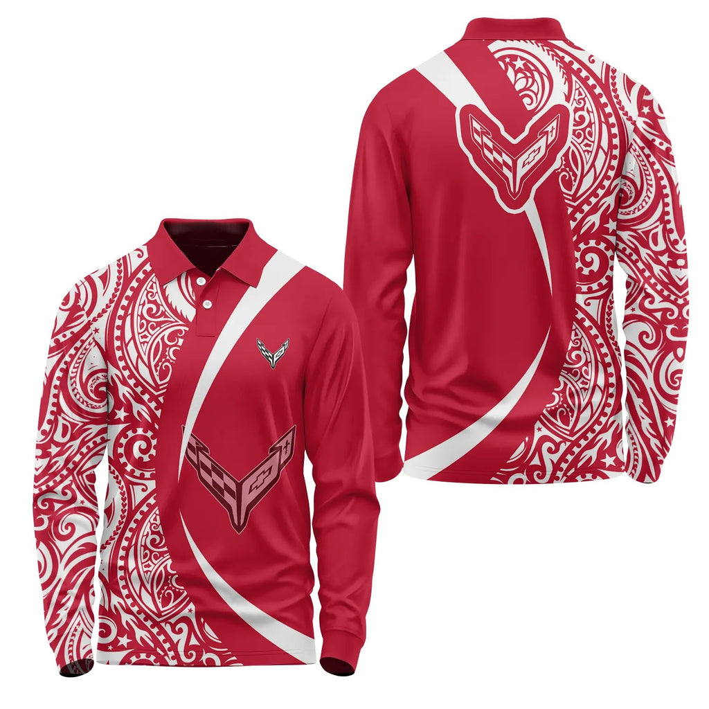 Corvette Long Sleeve Polo SHW072