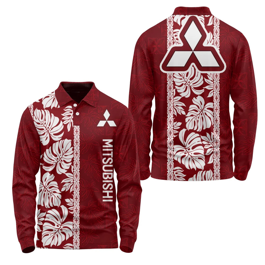 Mitsubishi Long Sleeve Polo SHW046