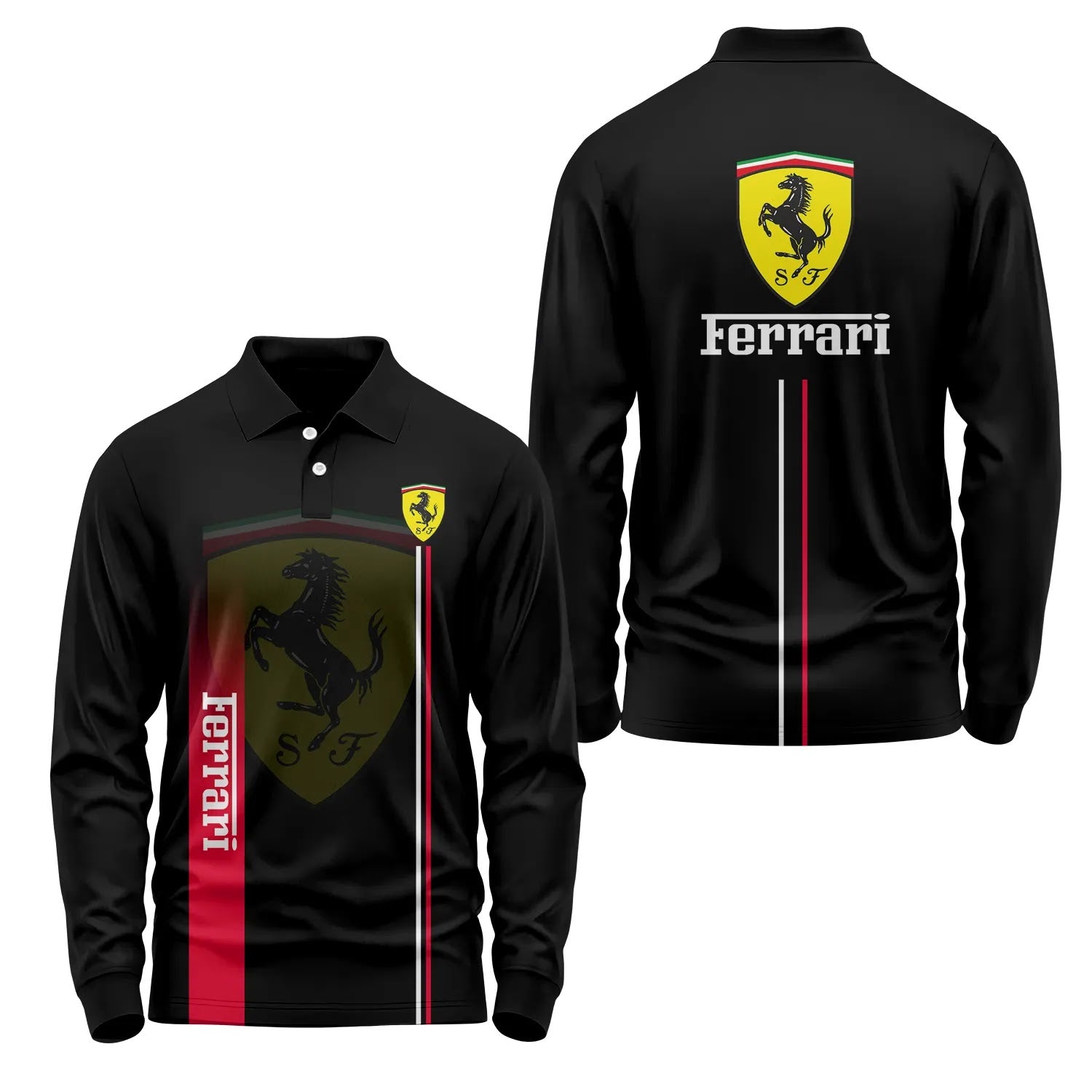 Ferrari Long Sleeve Polo SC077