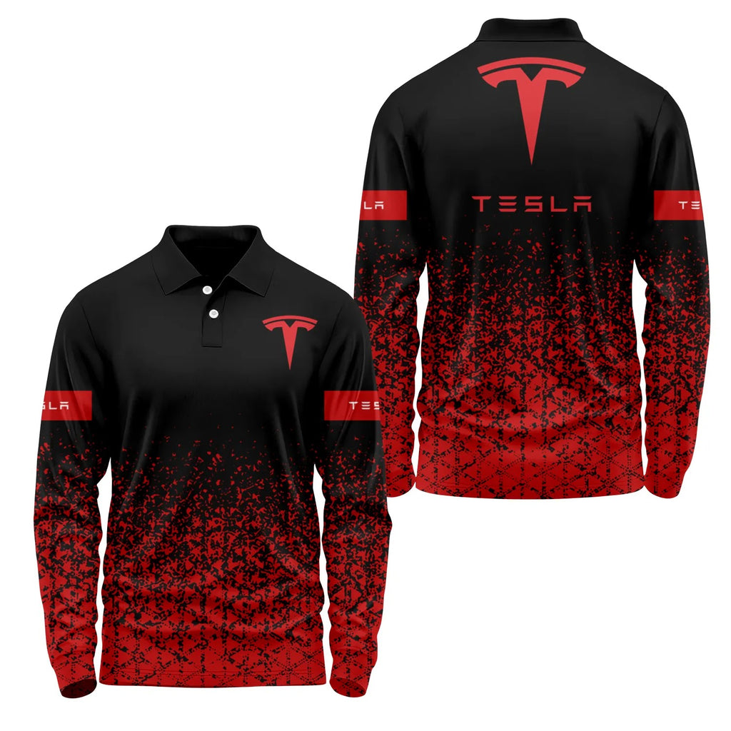 Tesla Long Sleeve Polo SC096