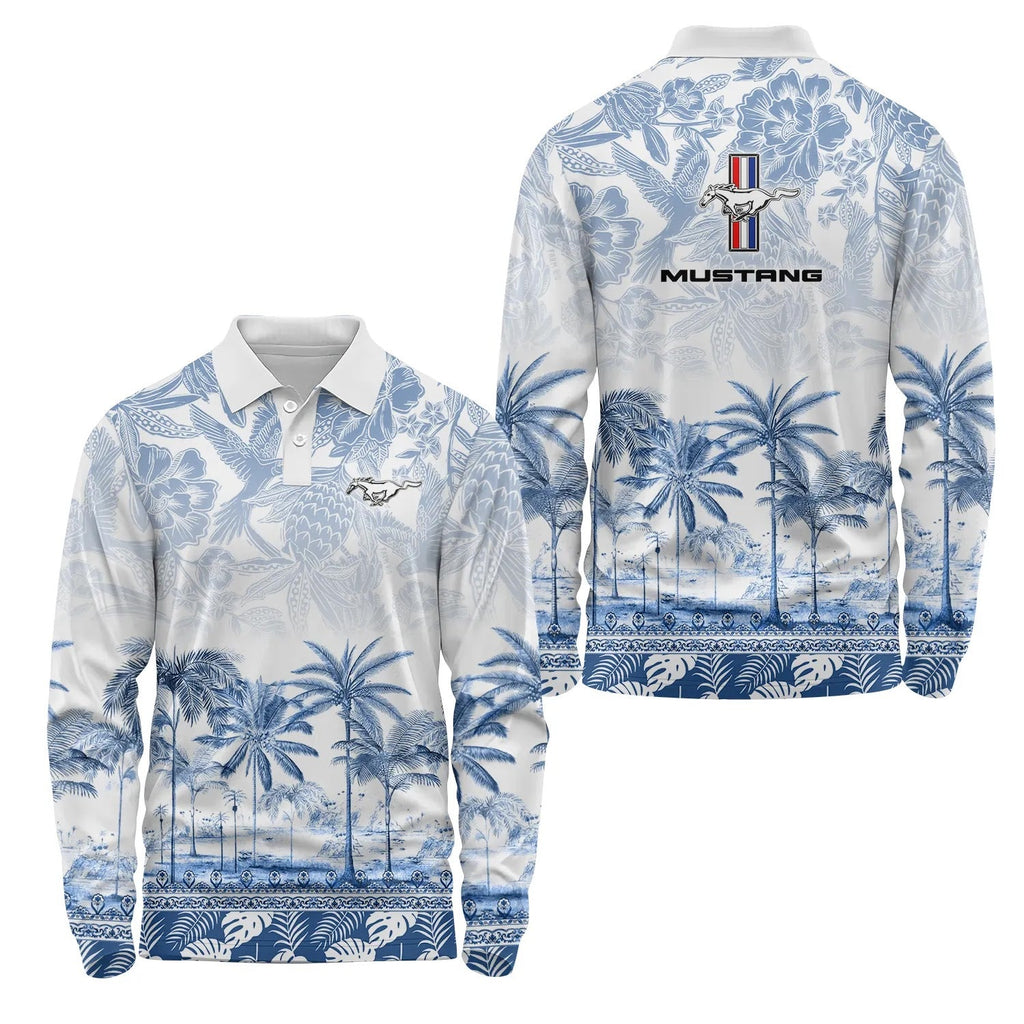 Ford Mustang Long Sleeve Polo SC045