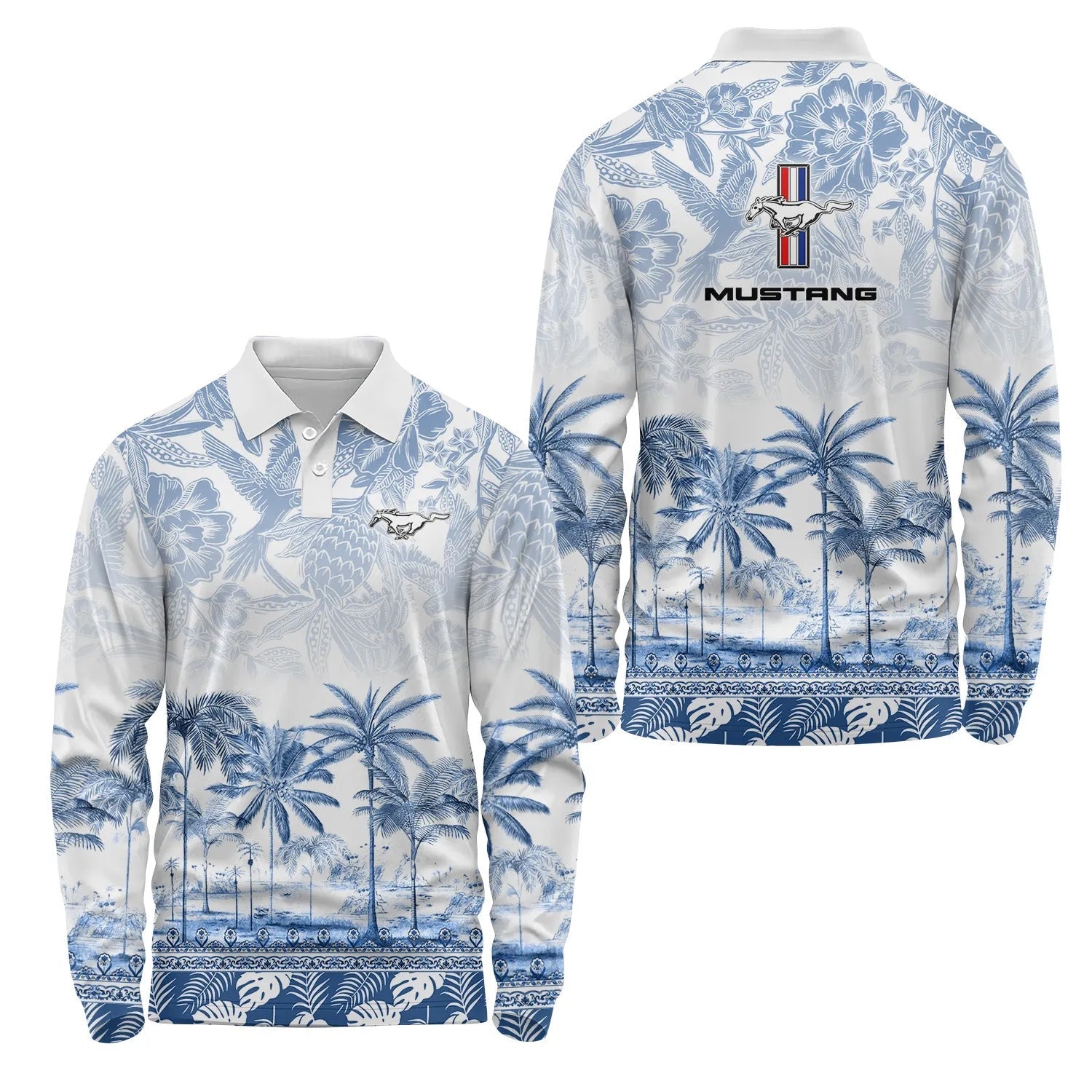 Ford Mustang Long Sleeve Polo SC045