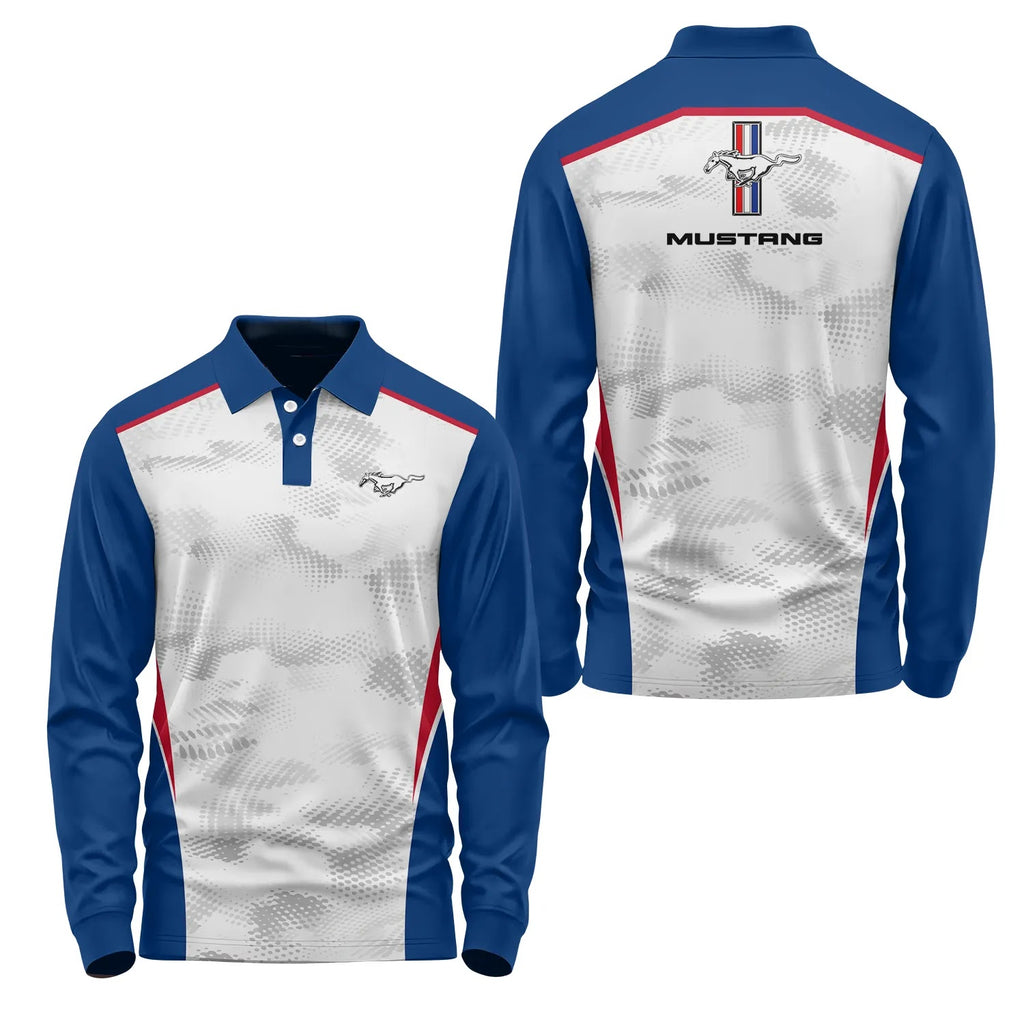 Ford Mustang Long Sleeve Polo SC081