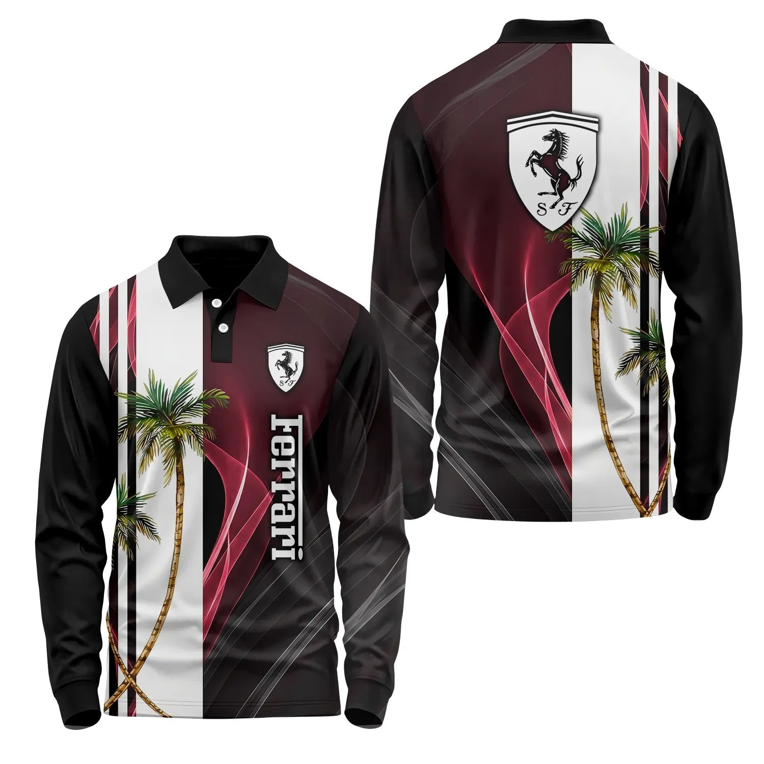 Ferrari Long Sleeve Polo SHW036