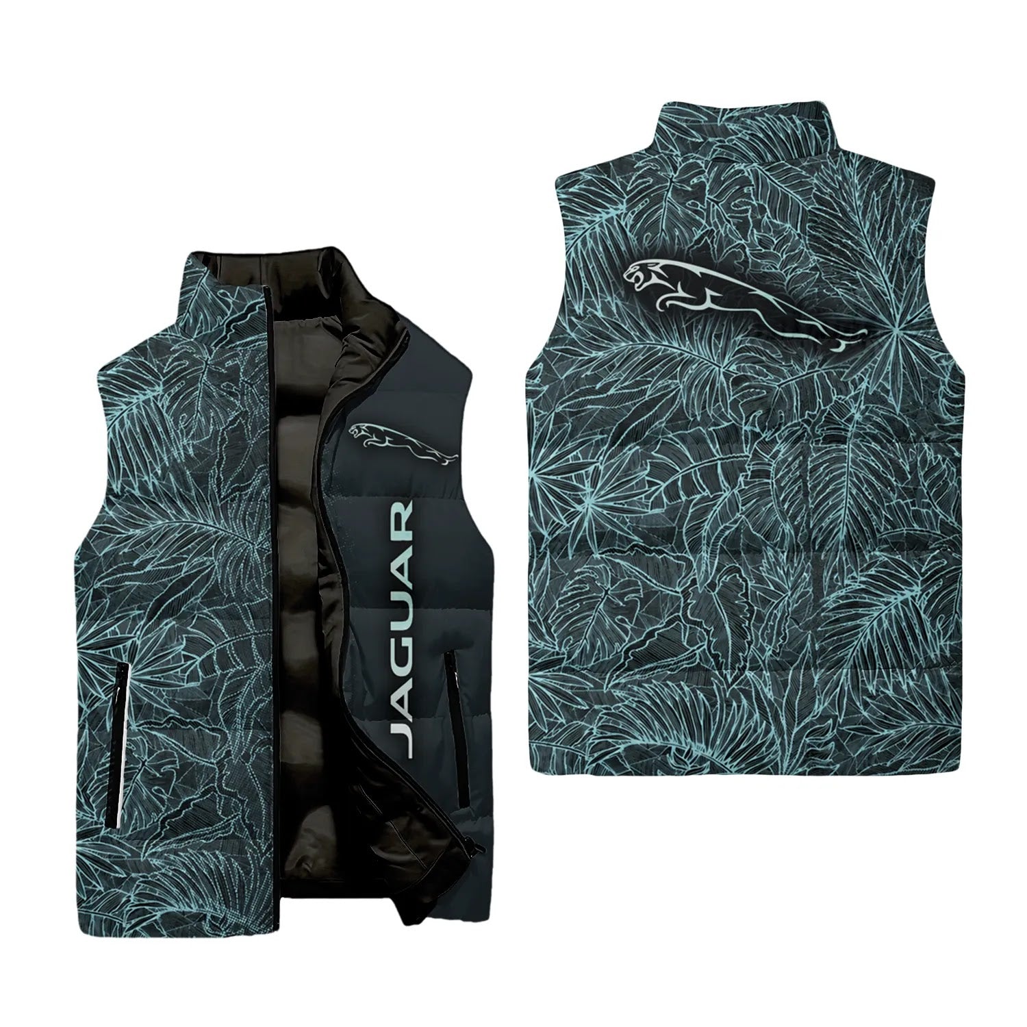 Jaguar Sleeveless Puffer Jacket SHW008