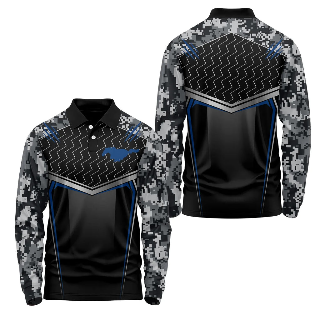 Ford Mustang Long Sleeve Polo SC115