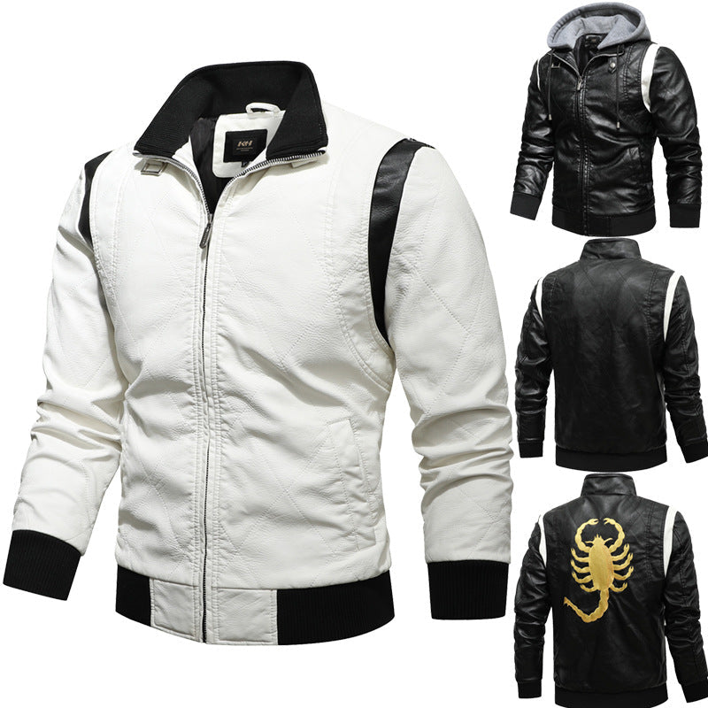 BOGO | Men's PU Leather Hooded Jacket V6