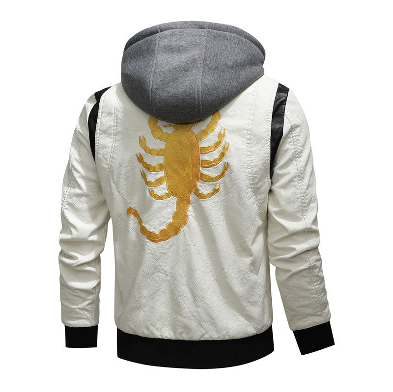 BOGO | Men's PU Leather Hooded Jacket V6