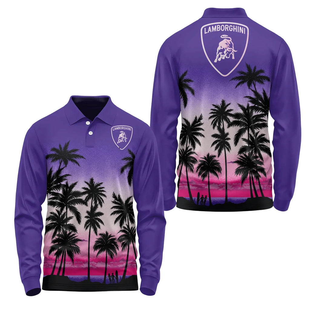 Lamborghini Long Sleeve Polo SHW019