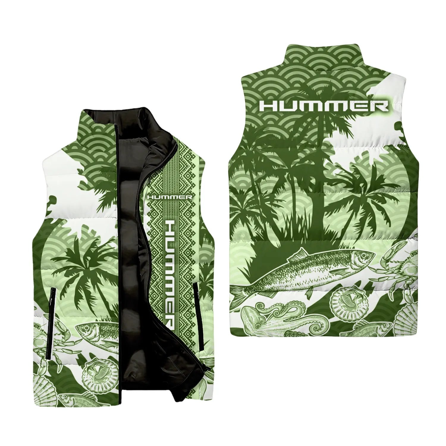 Hummer Sleeveless Puffer Jacket SHW038
