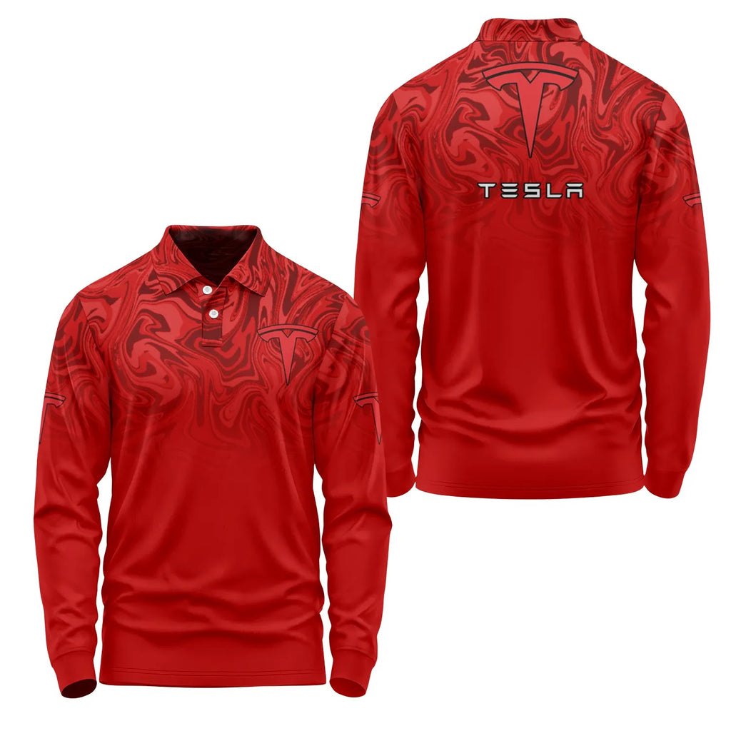 Tesla Long Sleeve Polo SC091