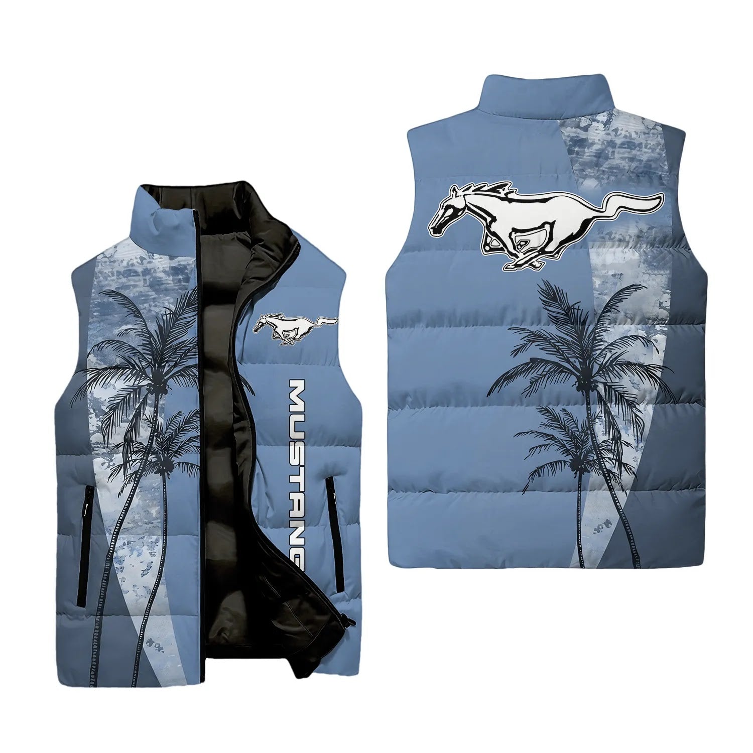 Ford Mustang Sleeveless Puffer Jacket SHW071