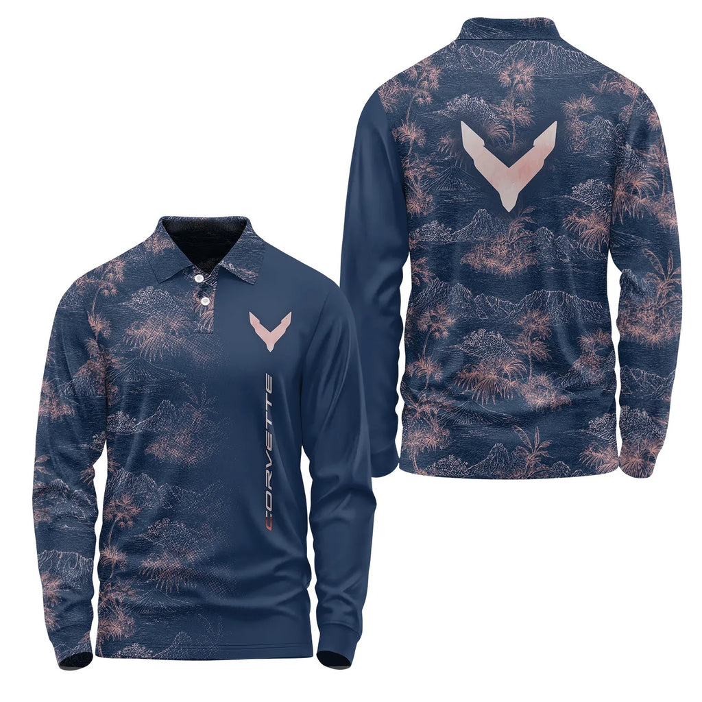 Corvette Long Sleeve Polo SHW007