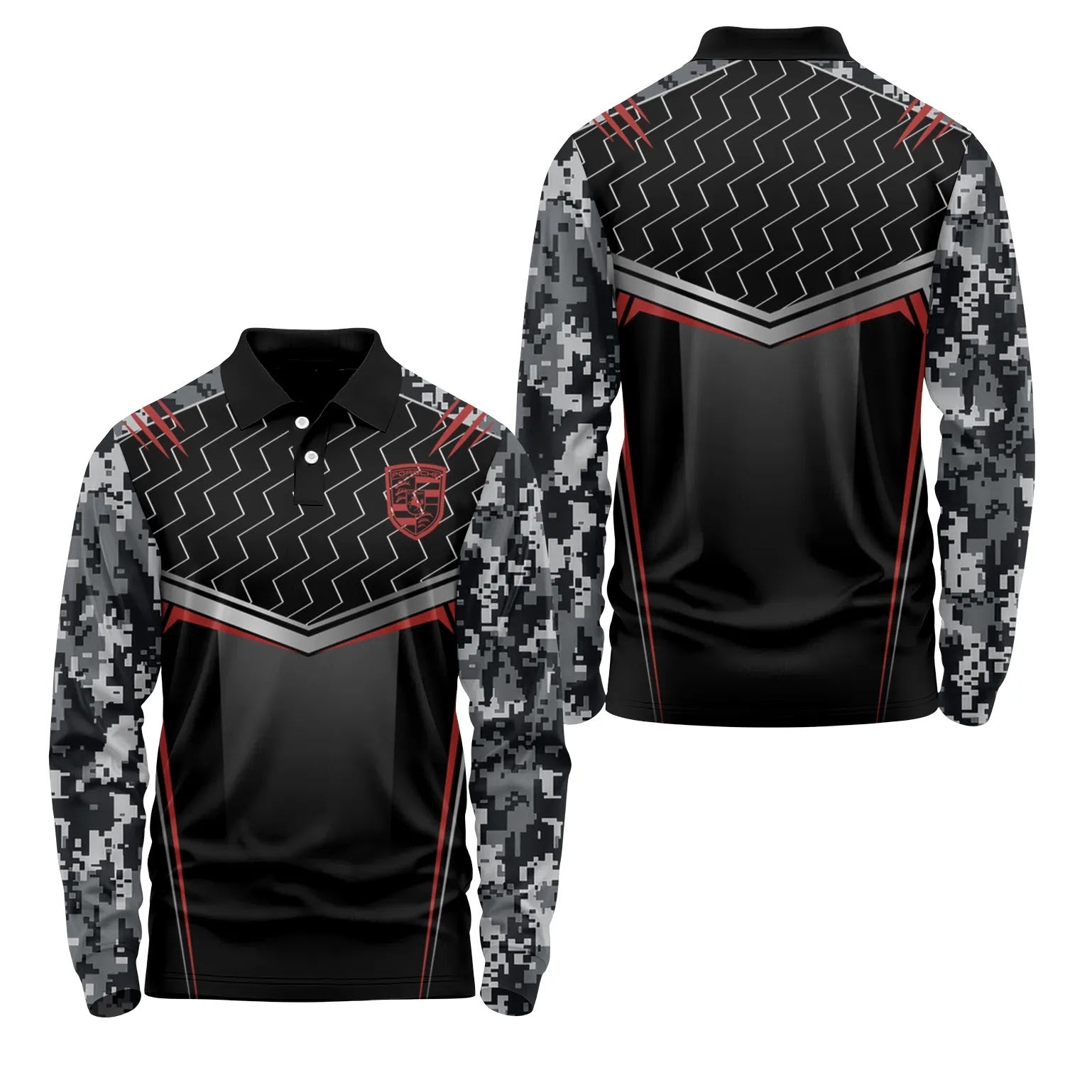 Porsche Long Sleeve Polo SC115