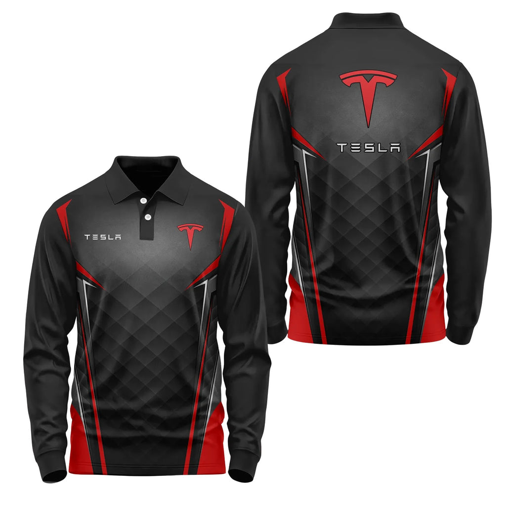 Tesla Long Sleeve Polo SC074